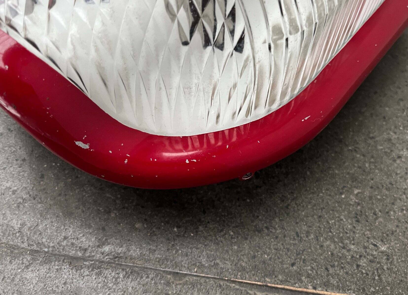 Red Walnut Floor Lamp Model by Achille Castiglioni for Flos, 1970s Mid-Century Modern Italy