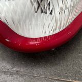 Red Walnut Floor Lamp Model by Achille Castiglioni for Flos, 1970s Mid-Century Modern Italy