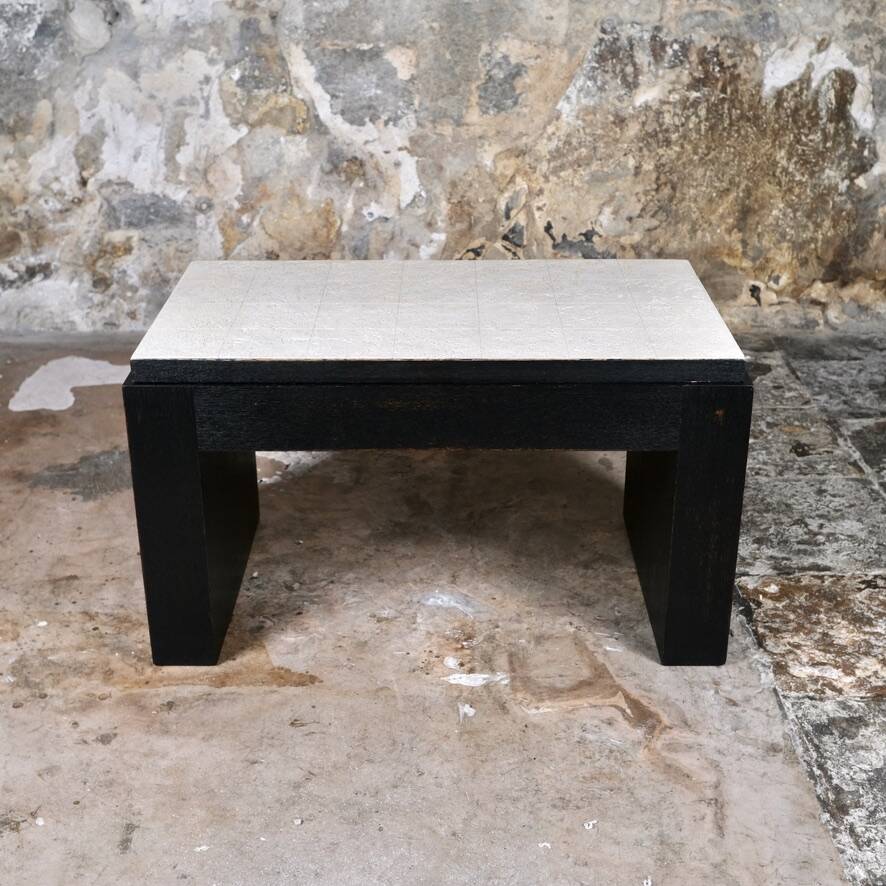 Art Deco coffee table in wood with a folding top, France, 1950s