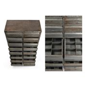 16-drawer metal workshop dresser