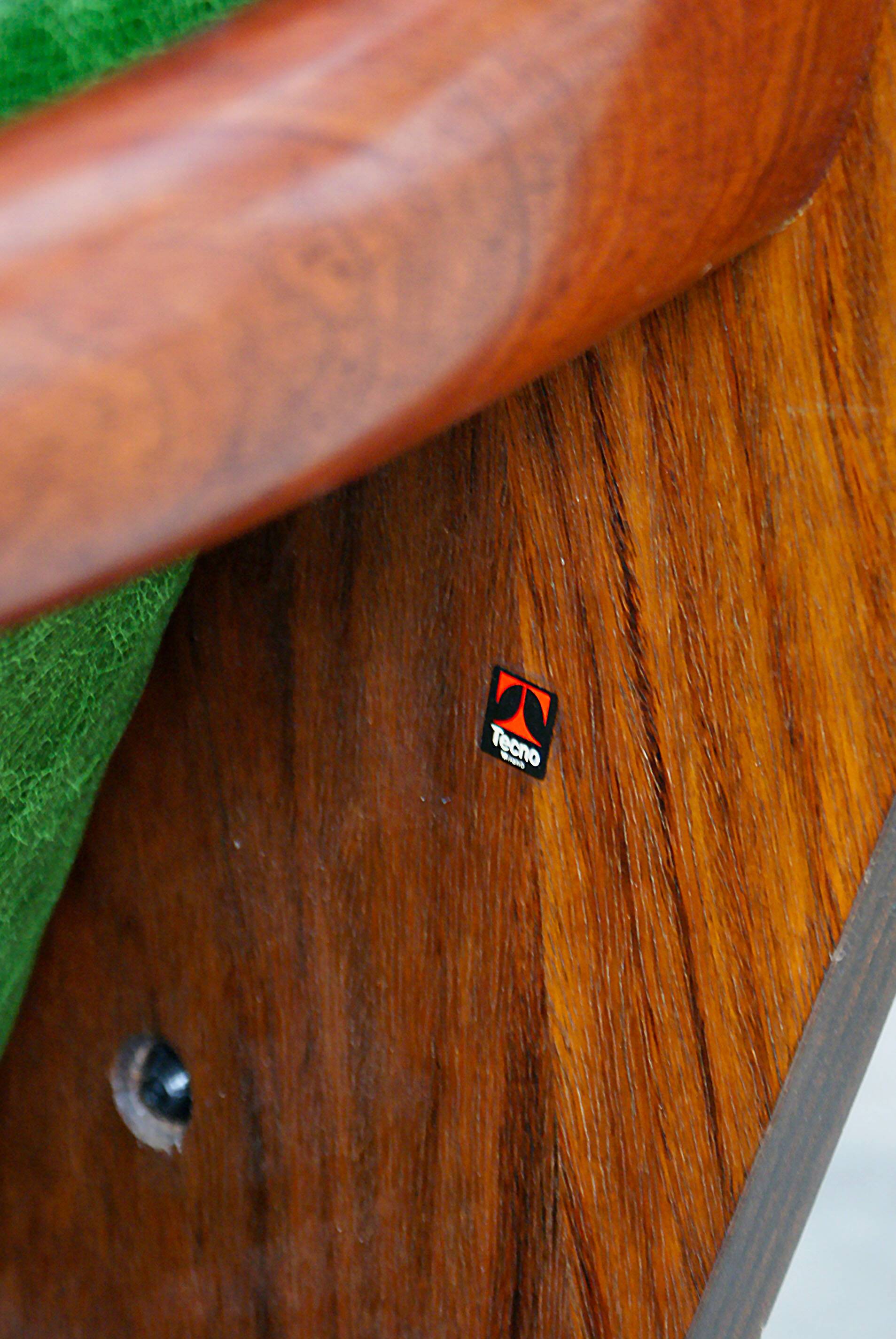 Canada model leather armchair and ottoman by Osvaldo Borsani