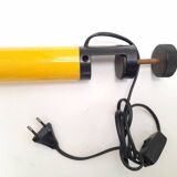 Bright yellow tubular desk lamp from the 80s