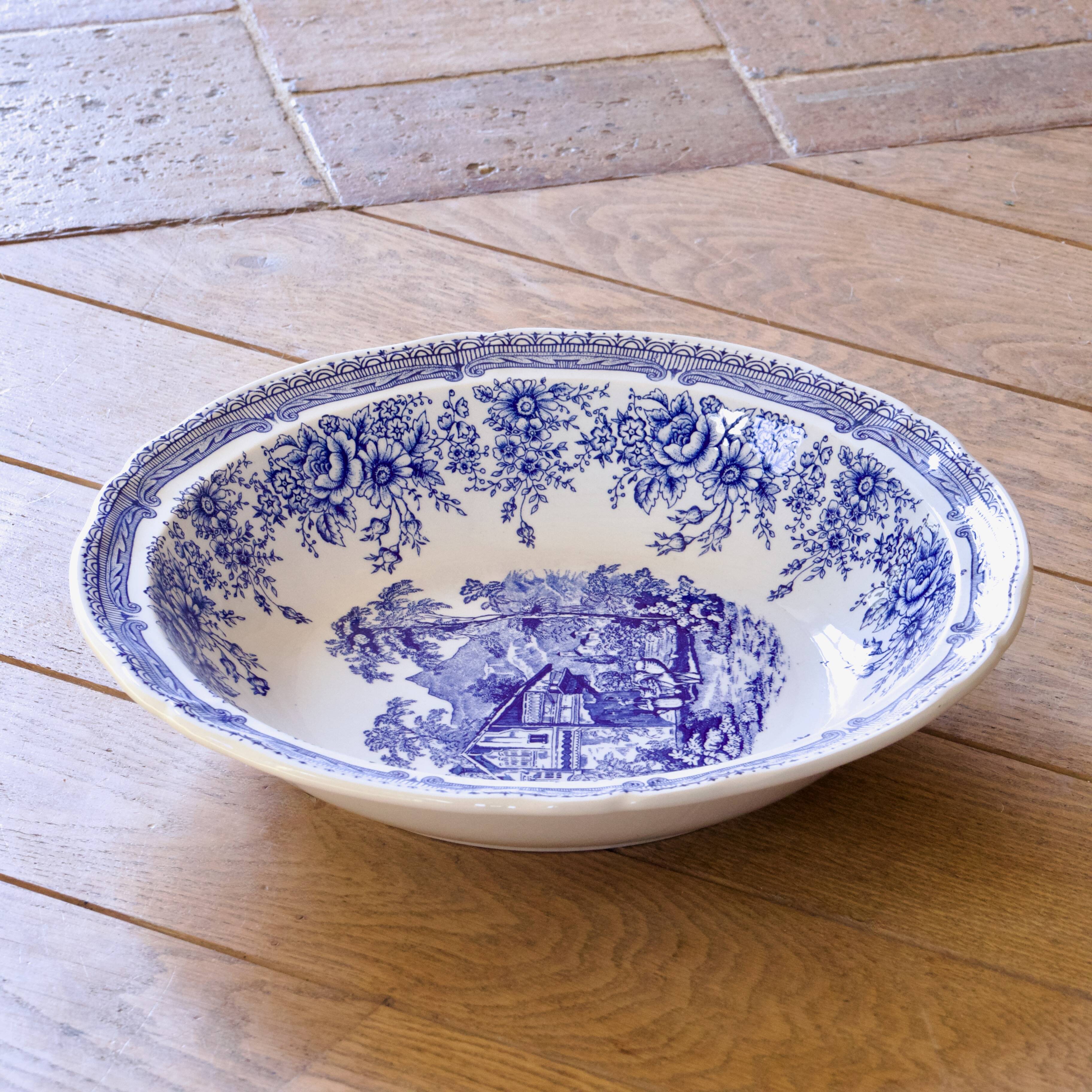 Grand plat creux ancien English Style