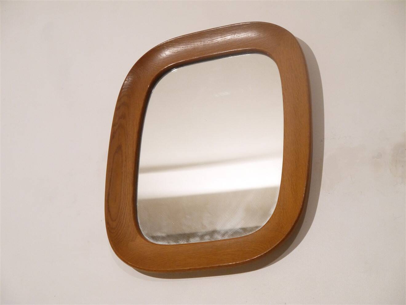Scandinavian wooden mirror 1960