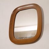 Scandinavian wooden mirror 1960