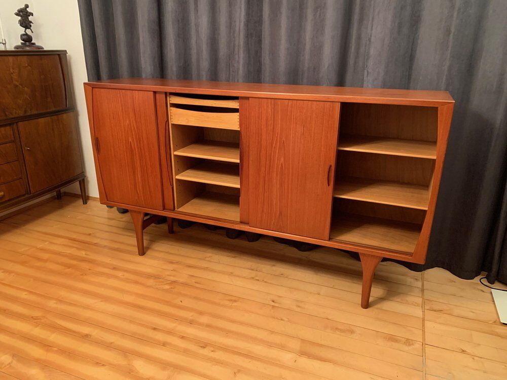 Danish highboard by Henning Kjaernulf for Bruno Hansen, 1960s