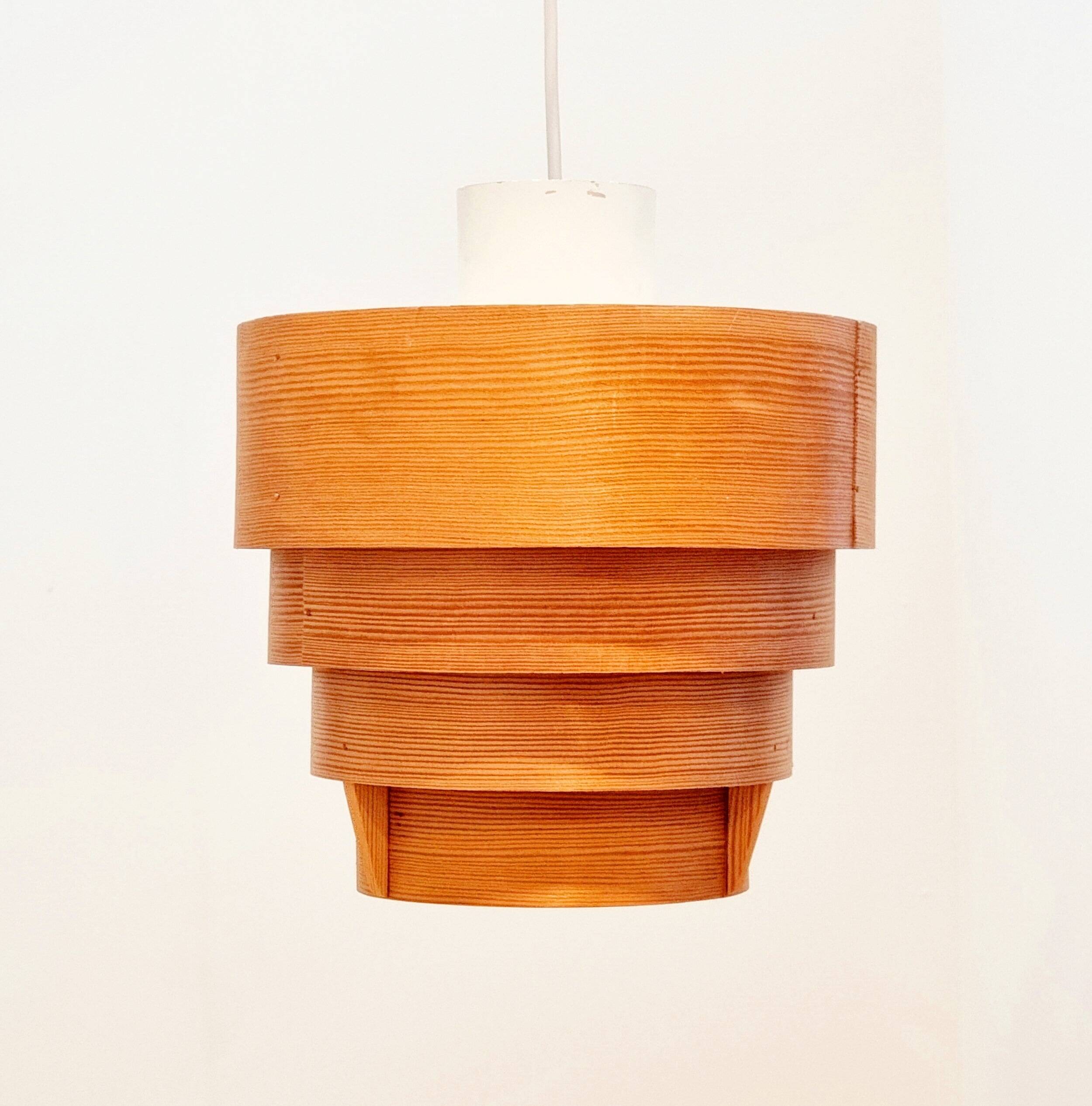 Mid-Century Scandinavian Pine Ceiling Light by Hans-Agne Jakobsson for Ellysett Markaryd, 1960s