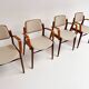 Ensemble de 4 chaises rembourrées Hartmut Lohmeyer pour Wilkhahn, années 1960.