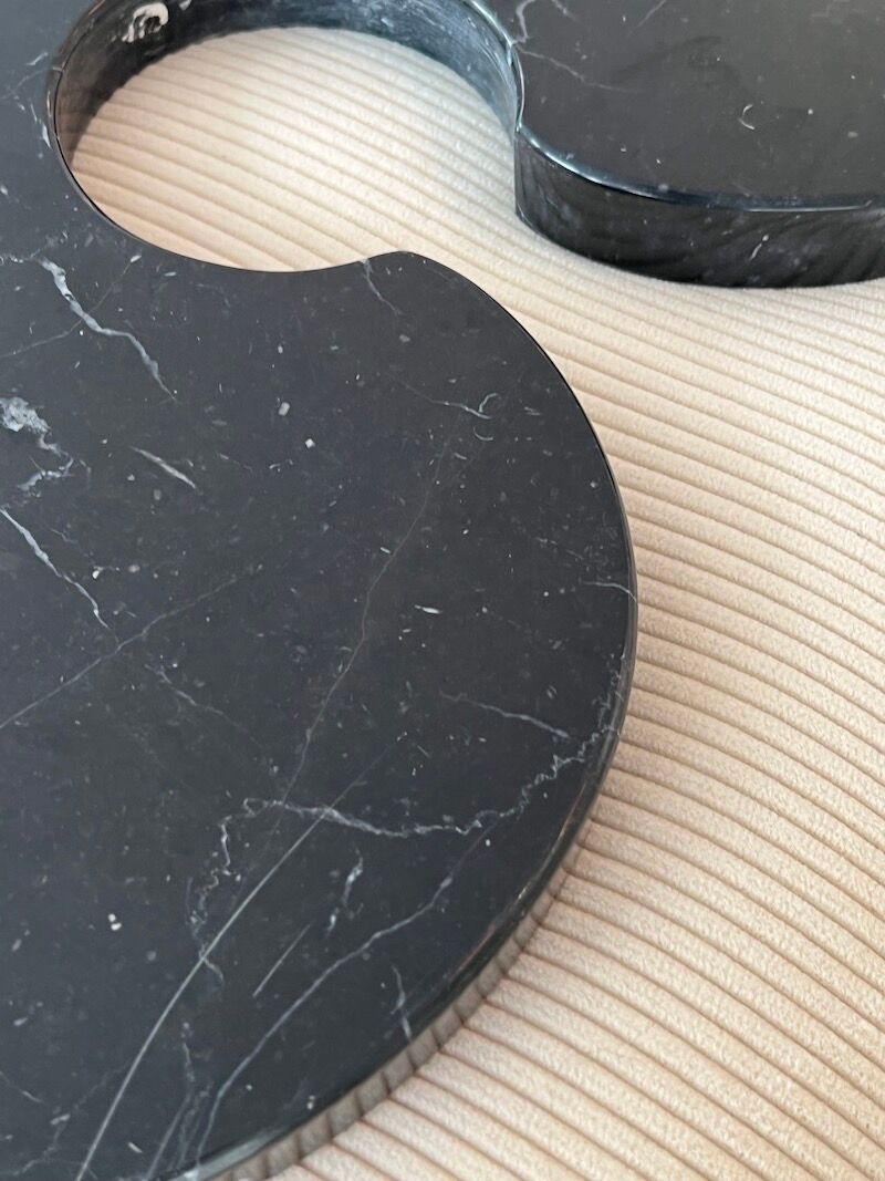 Side table series "Eros" in Marble by Angelo Mangiarotti for Skipper, contemporary edition