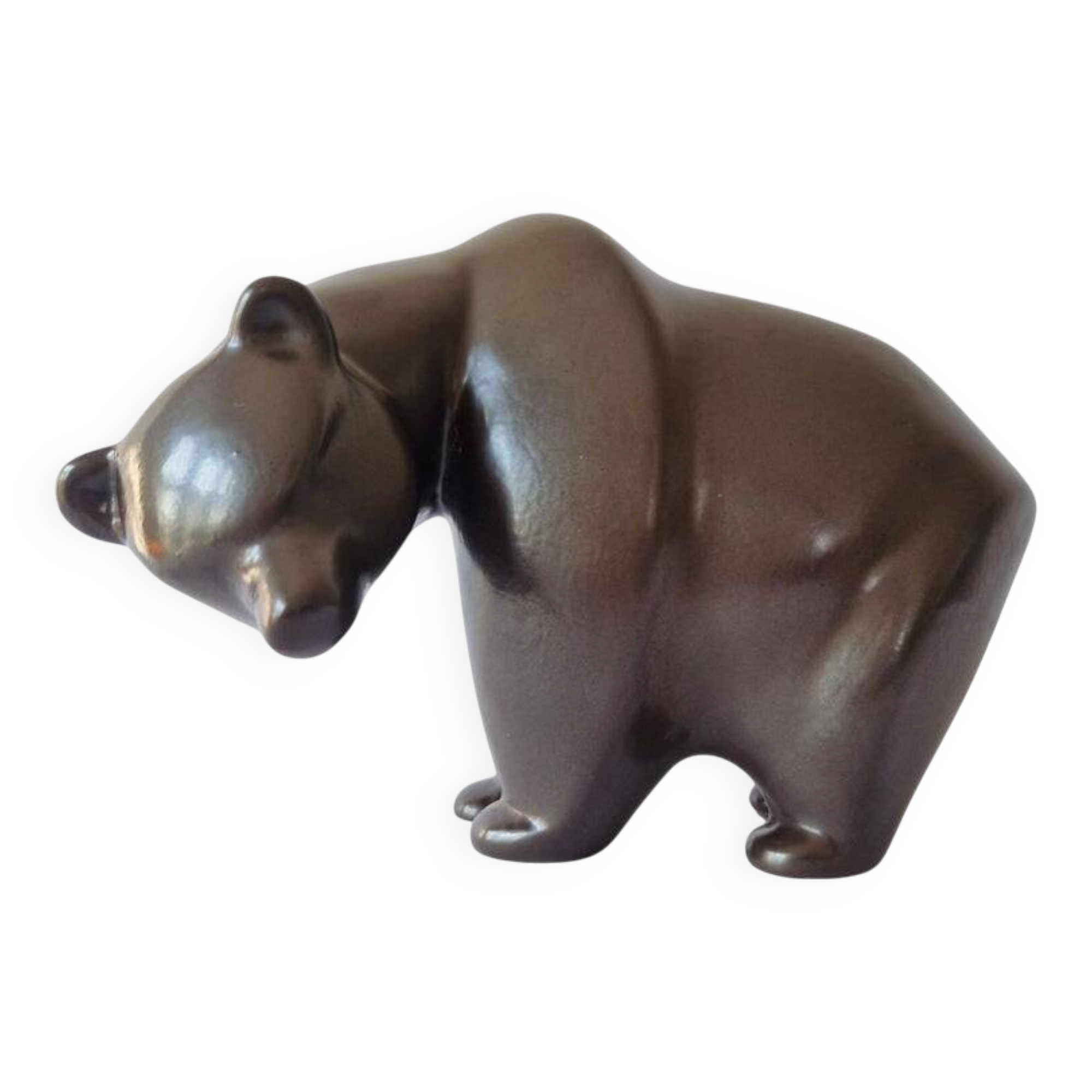 Rare Midcentury Table Sculpture Ceramic Bear, 1970s