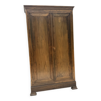 Large 19th century Biedermeier solid wood wardrobe