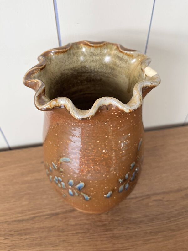 Vase ancien en grès émaillé