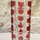 Ruby-colored glass vase by JG Durand and produced by Luminarc circa 1970
