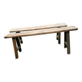 Pair of benches for farmhouse table