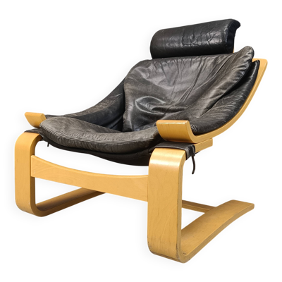 Fauteuil Kroken suédois par Ake Fribyter pour Nelo Möbel, années 1970.
