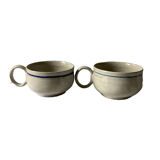 Set of 2 vintage stoneware cups