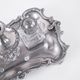 Decorative Art Deco table set – metal tray with glass flacons, European craftsmanship