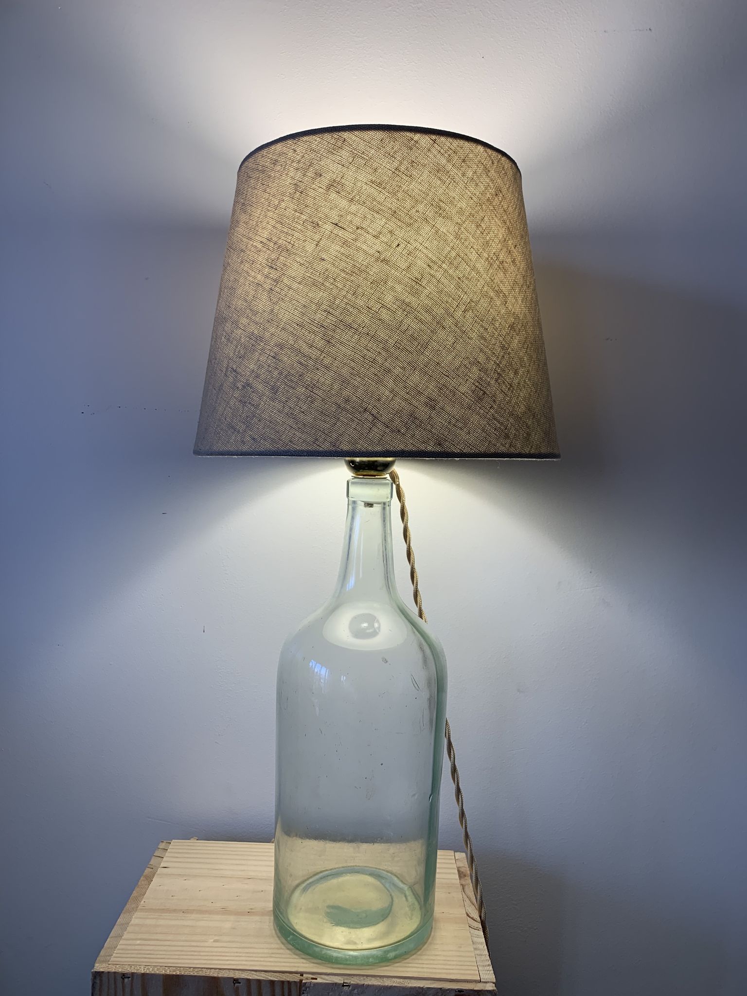 Lampe dame jeanne ancienne