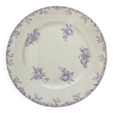 Antique Longwy Hanoï Serving Platter • Lavender Transferware, c.1890–1900 (