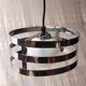 Chrome metal and opaline globe pendant light - 1970s