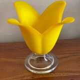 Flower vase made of glass paste