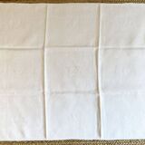 8 antique damask and monogrammed cotton/linen blend table napkins