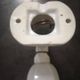 Wall lamp old white porcelain Art Deco 1930 tulip opaline glass