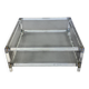 Coffee table in plexiglass, brass and glass top, 1980.