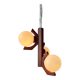 Suspension mid-century marron Bony avec abat-jour en verre opalin