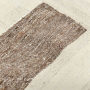 Grand tapis kilim crème et marron, 255 x 313 cm
