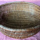 Vintage oval wicker basket