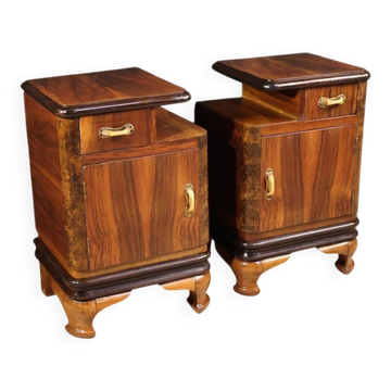 Paire de tables de chevet italiennes, 20e siècle