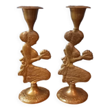 Pair of candle holders