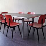 Set of 6 Revolt chairs by Friso Kramer for Ahrend de Cirkel, Netherlands, 1956