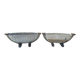 Pair of Art Deco enameled cast iron vases