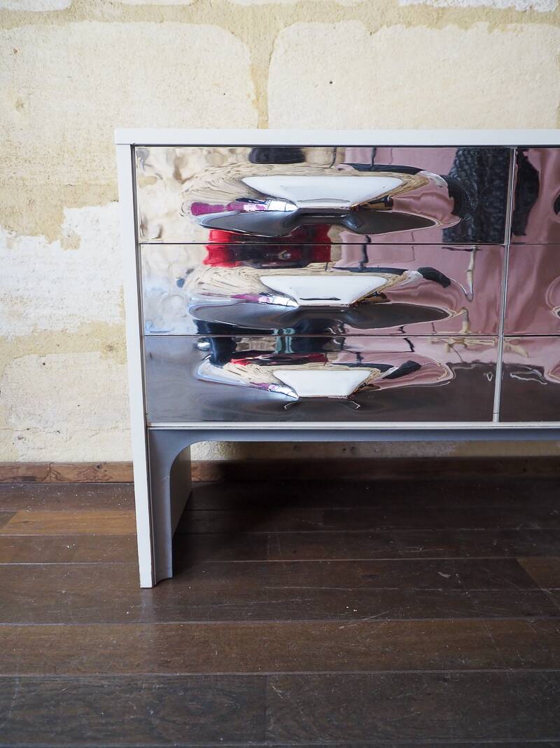 DF-2000 Commode by Raymond Loewy – chrome – Space Age design