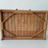 Vintage rattan and wicker basket from the 60s/70s