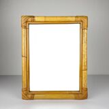 Mid-century bamboo wall mirror, Italy, 1960s