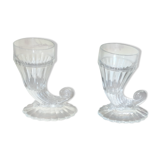 Pair of cornucopia vase