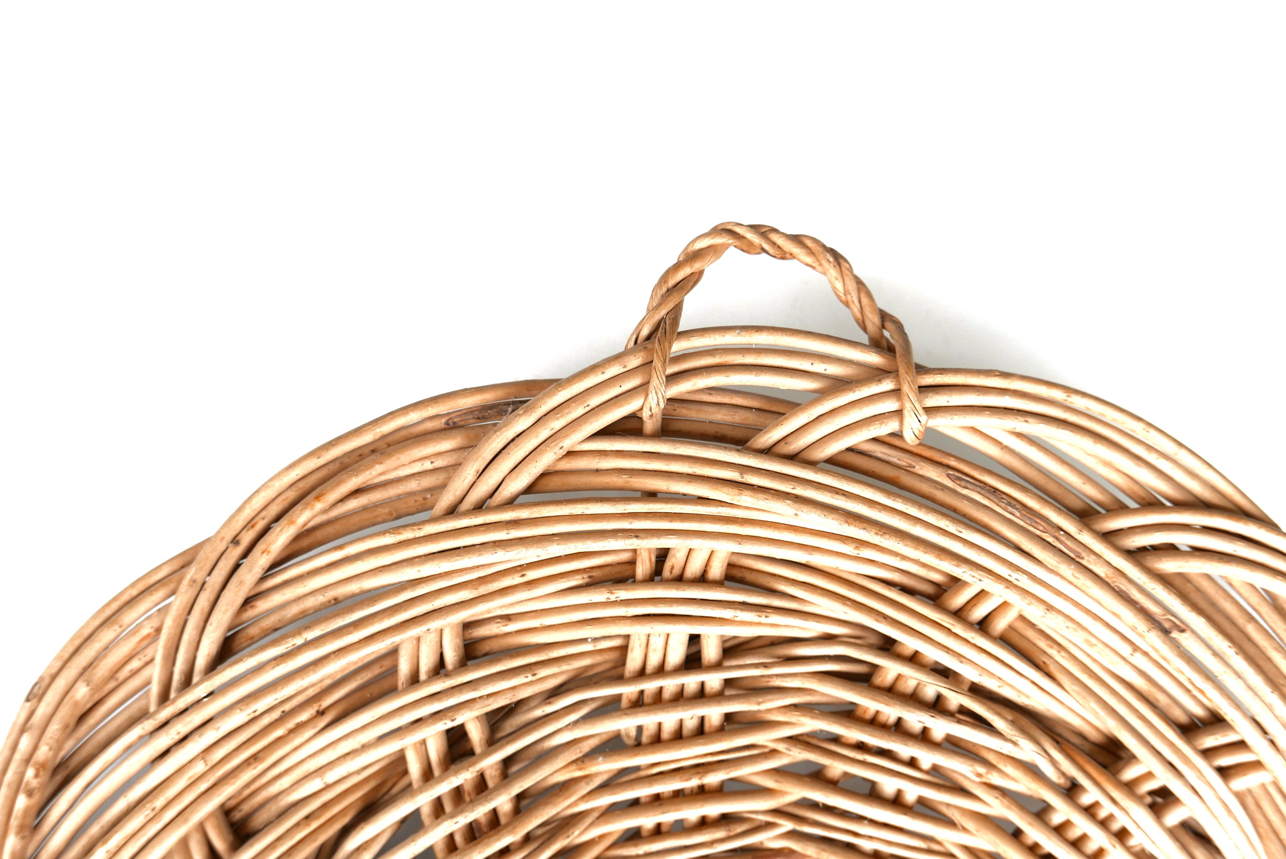 Round wicker or wall decoration, 1950s