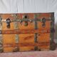 Malle de voyage vers 1900 fer et sapin