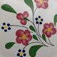 Set of 6 flat plates salins model rosemonde floral decoration