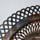 Silver-plated metal basket, openwork rim, hallmark to be identified