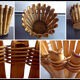 Vintage bamboo and rattan basket