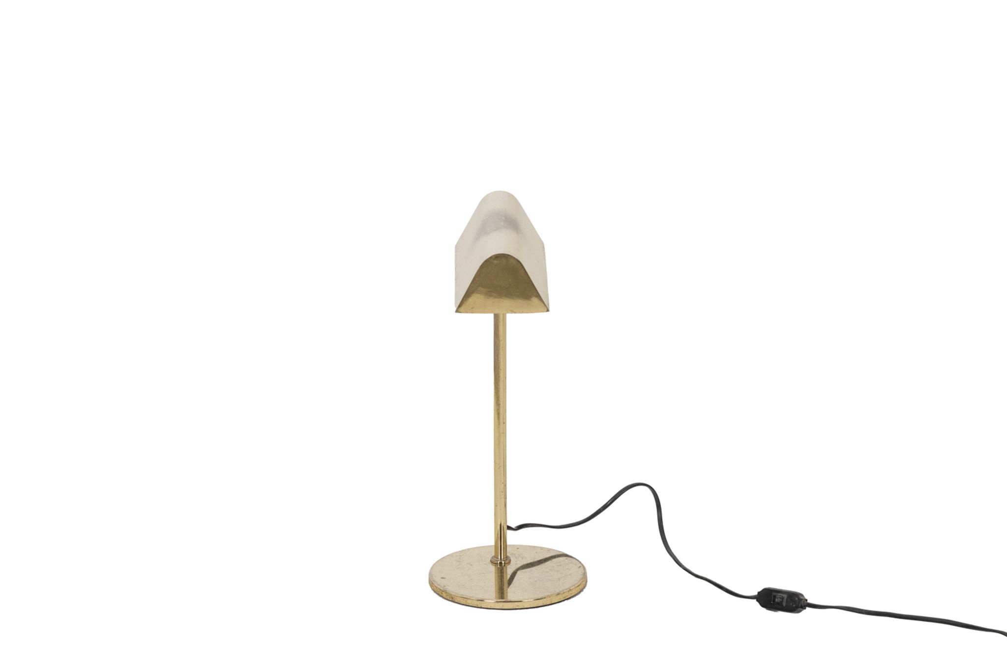 Lampe de bibliothèque en laiton doré, années 1970