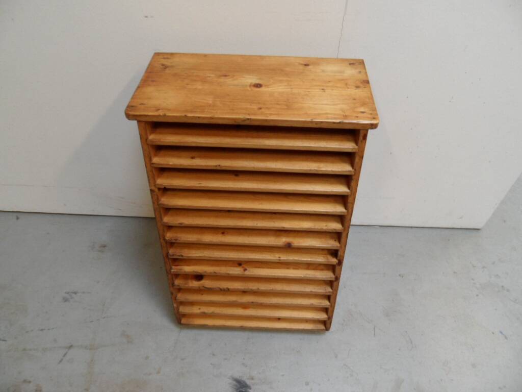 Classeur vintage en pin des années 1950