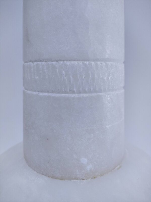 haut vase albâtre xl h. 40,5 cm vintage