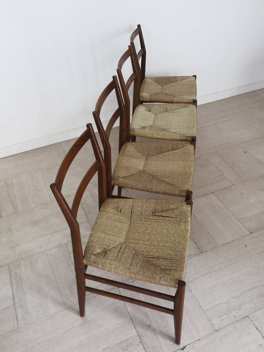 Leggera Model Chairs Designed by Gio Ponti for Cassina, Italy, 1950s, Set of 4