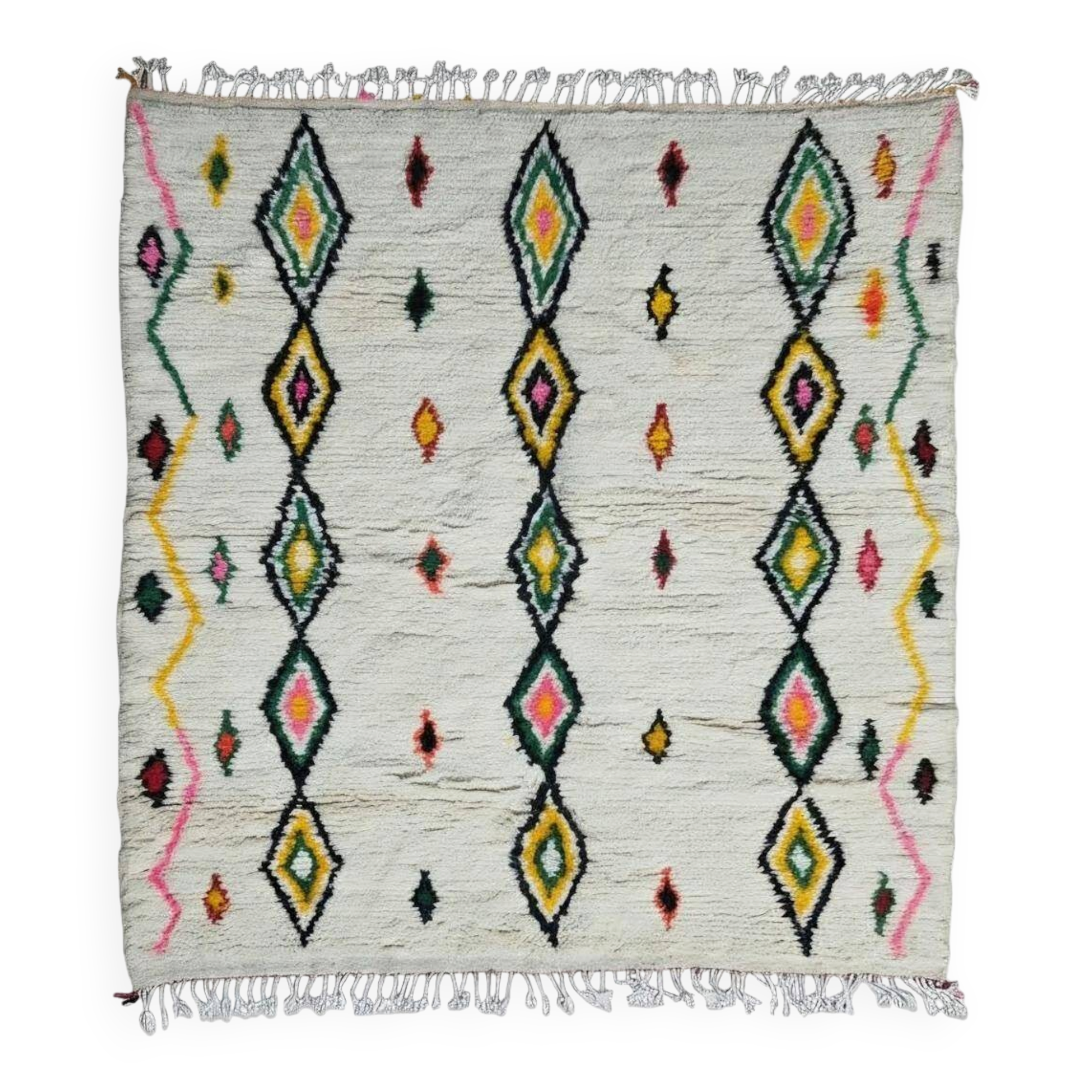 Azilal Rug Berber Symbols Motif - 221 x 197 cm