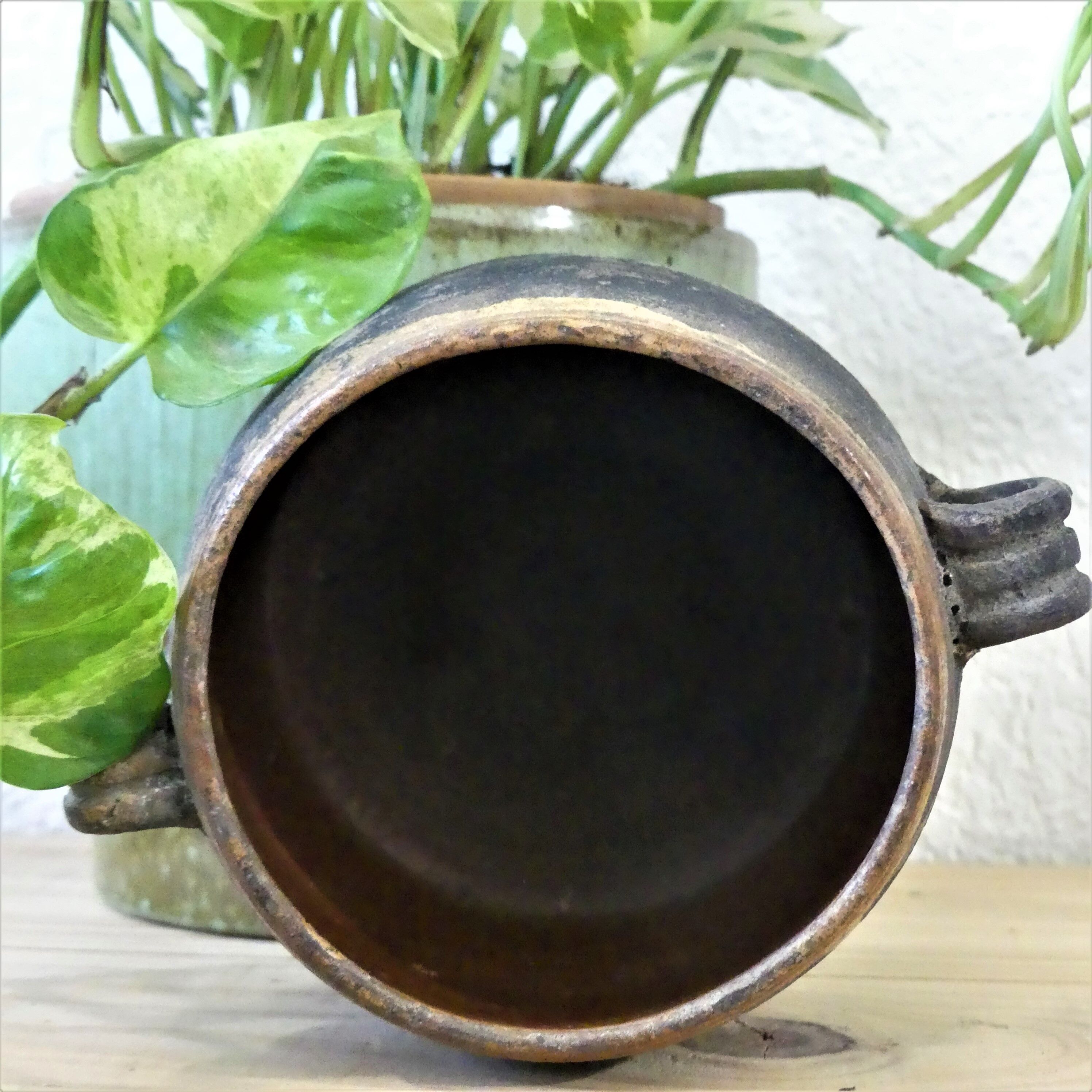 Cache-pot ancien en grès